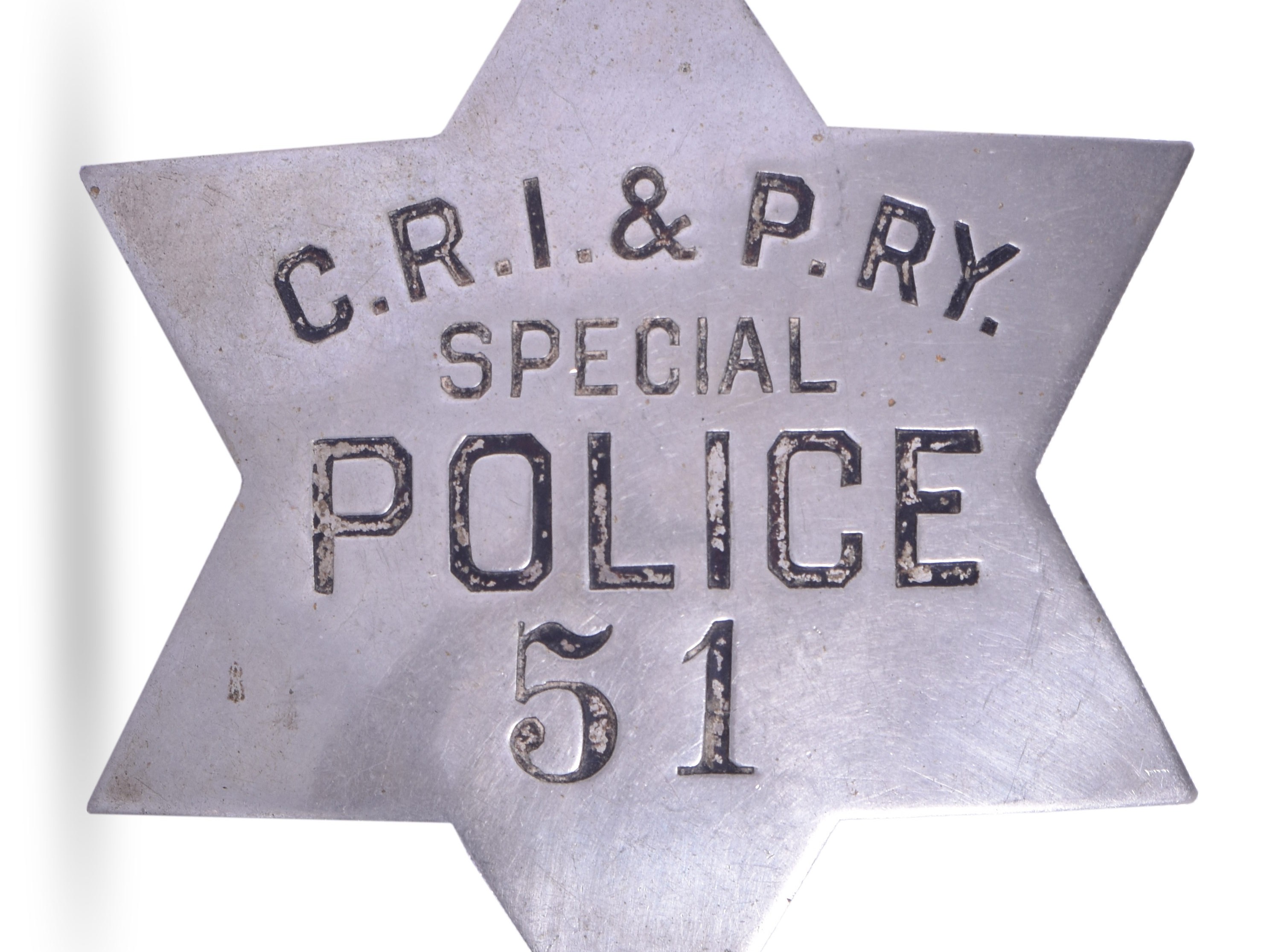 3436 - Rock Island Lines Railroad Police Special Police Badge #51 thumbnail
