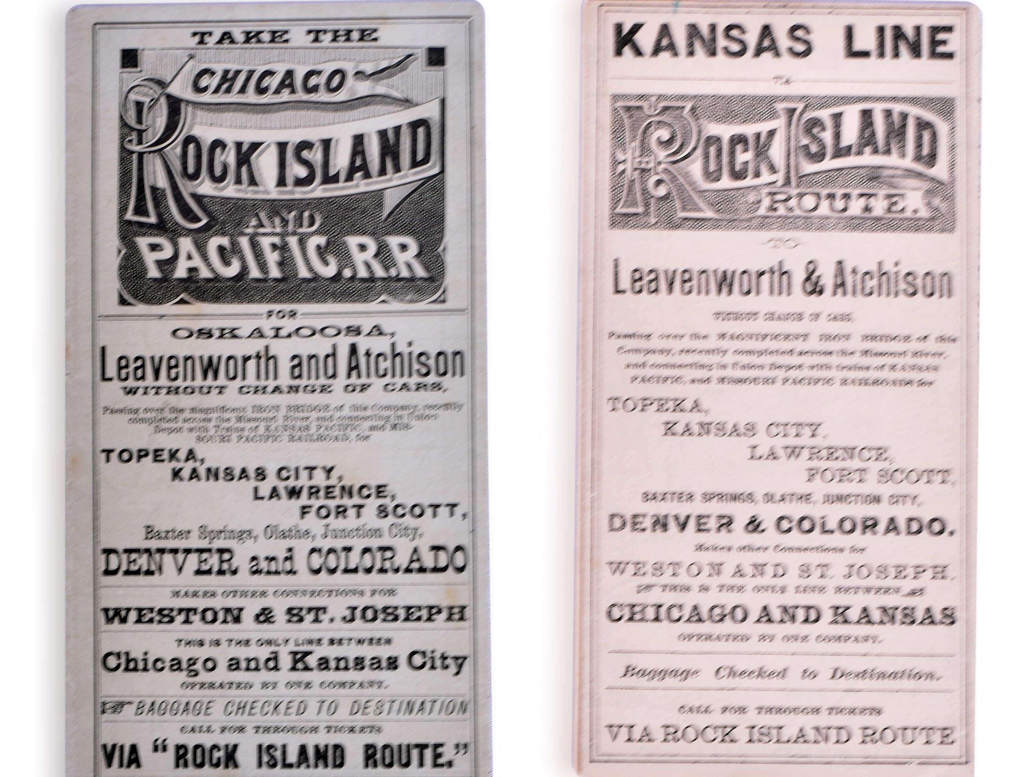3451 - The Chicago, Rock Island and Pacific Railroad 1800's Timetables thumbnail