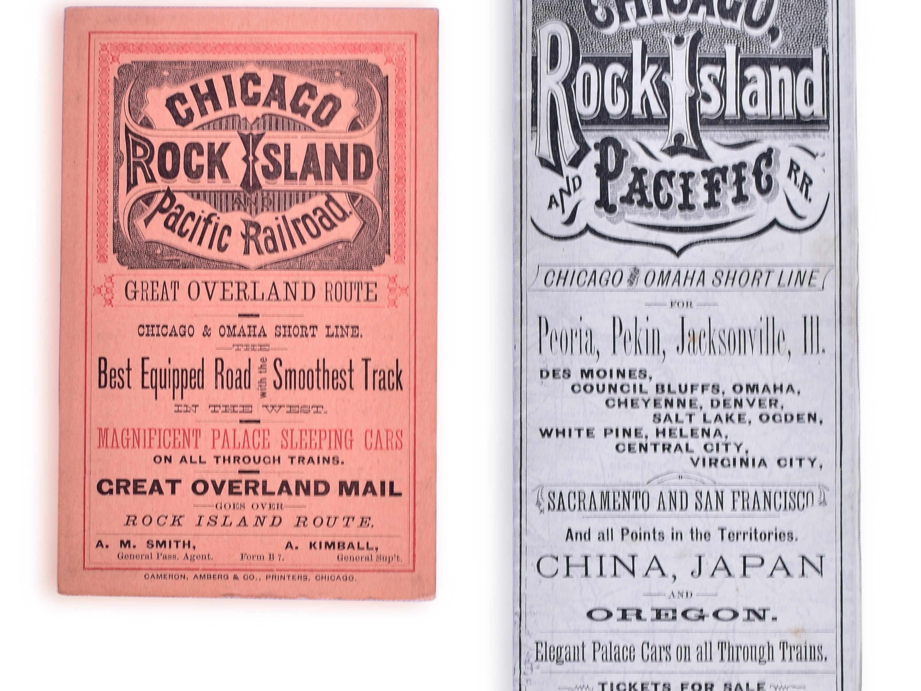 3453 - The Chicago, Rock Island and Pacific Railroad September 1878 Timetables thumbnail