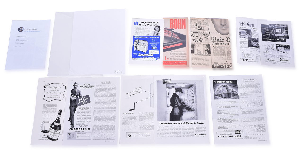 4001 - 13 Pieces Rock Island Railroad WWII And Golden State Advertising thumbnail