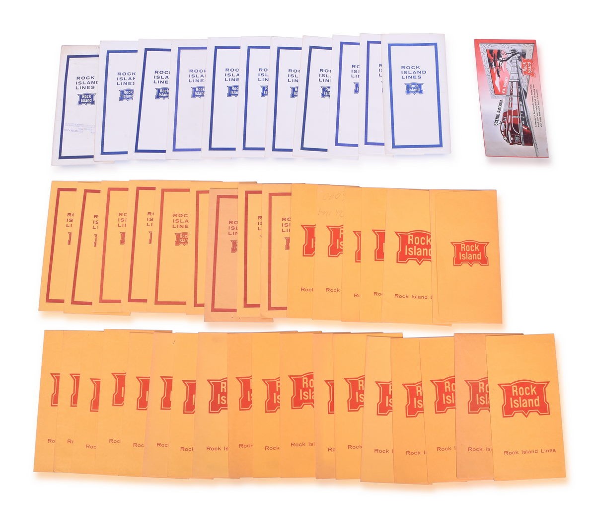 4015 - 45 Rock Island Railroad Ticket Pouches in Four Variations thumbnail