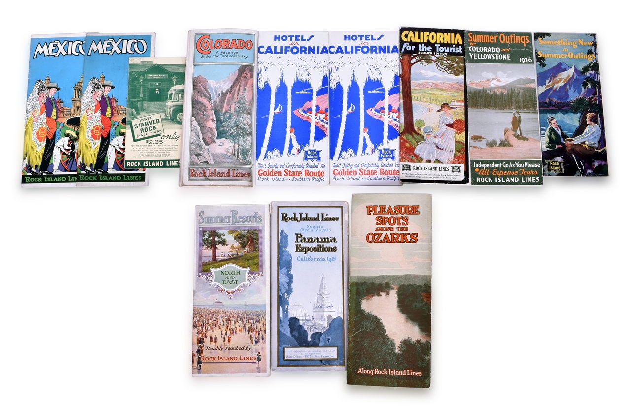 4033 - 12 Rock Island Railroad Travel Brochures - Early 1900s to 1930s thumbnail
