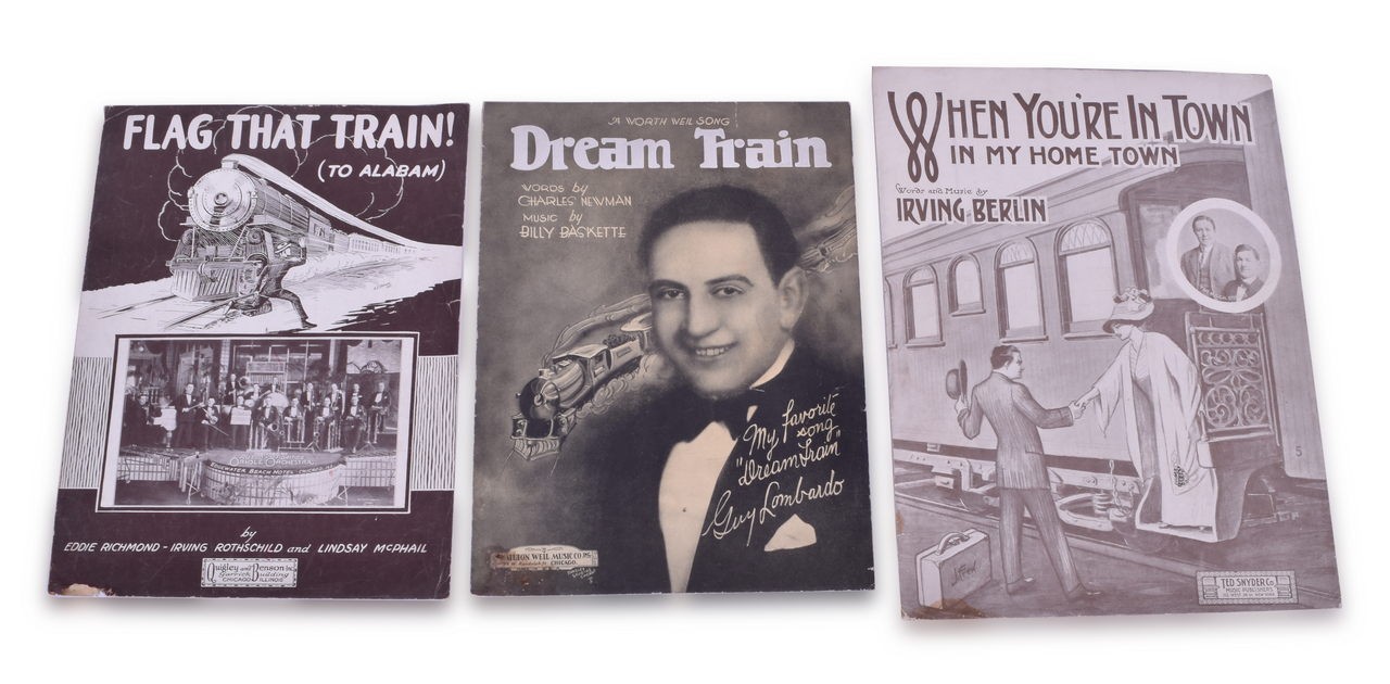 4062 - Three Pieces of Railroad Sheet Music - Richmond, Newman, and Berlin thumbnail