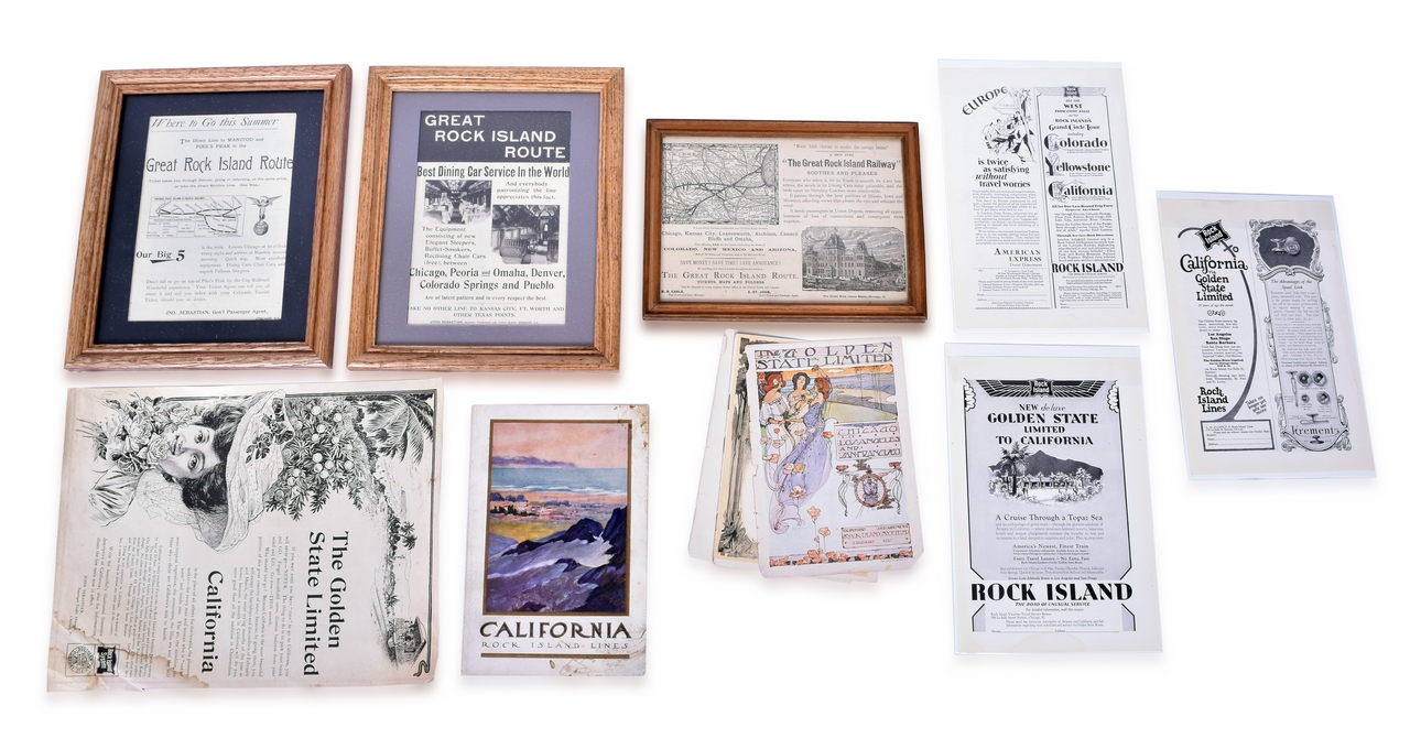 4071 - 9 Rock Island Railroad Golden State Advertisements and Booklets - Early 1900's thumbnail