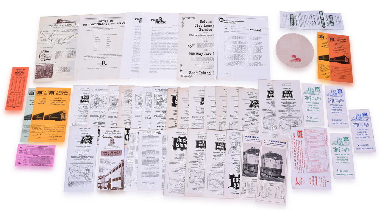 4119 - 200+ Rock Island Railroad Papers - Timetables, Bulletins, Information Booklets - 1940's to 1970's thumbnail