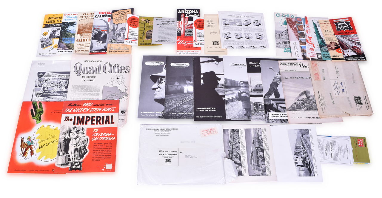 4123 - 17 Rock Island Railroad Western Travel Vacation Materials for Colorado Arizona - 1930's to 1960's thumbnail