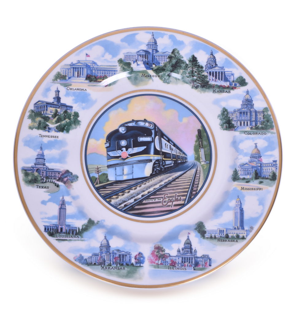 4149 - Syracuse China Missouri Pacific Lines Service Plate 10 1/2