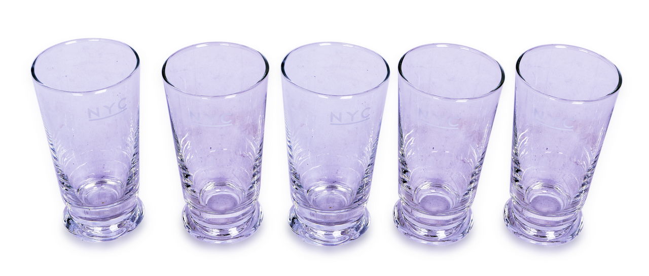 4161 - Set of 5 New York Central Railroad Drinking Glasses thumbnail