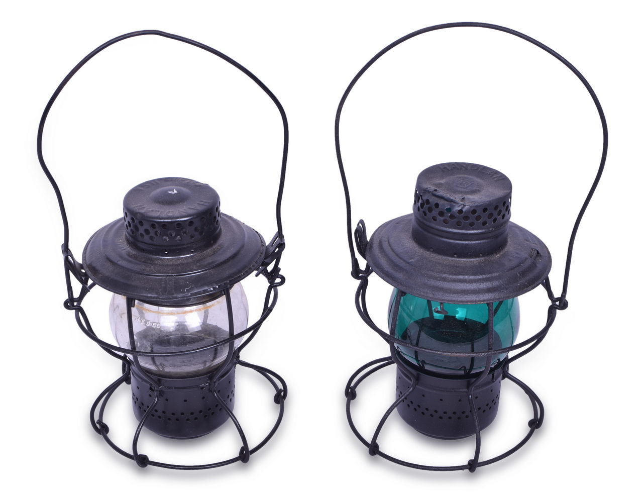 4164 - Pair of Handlan Lanterns Including Pennsylvania Railroad thumbnail