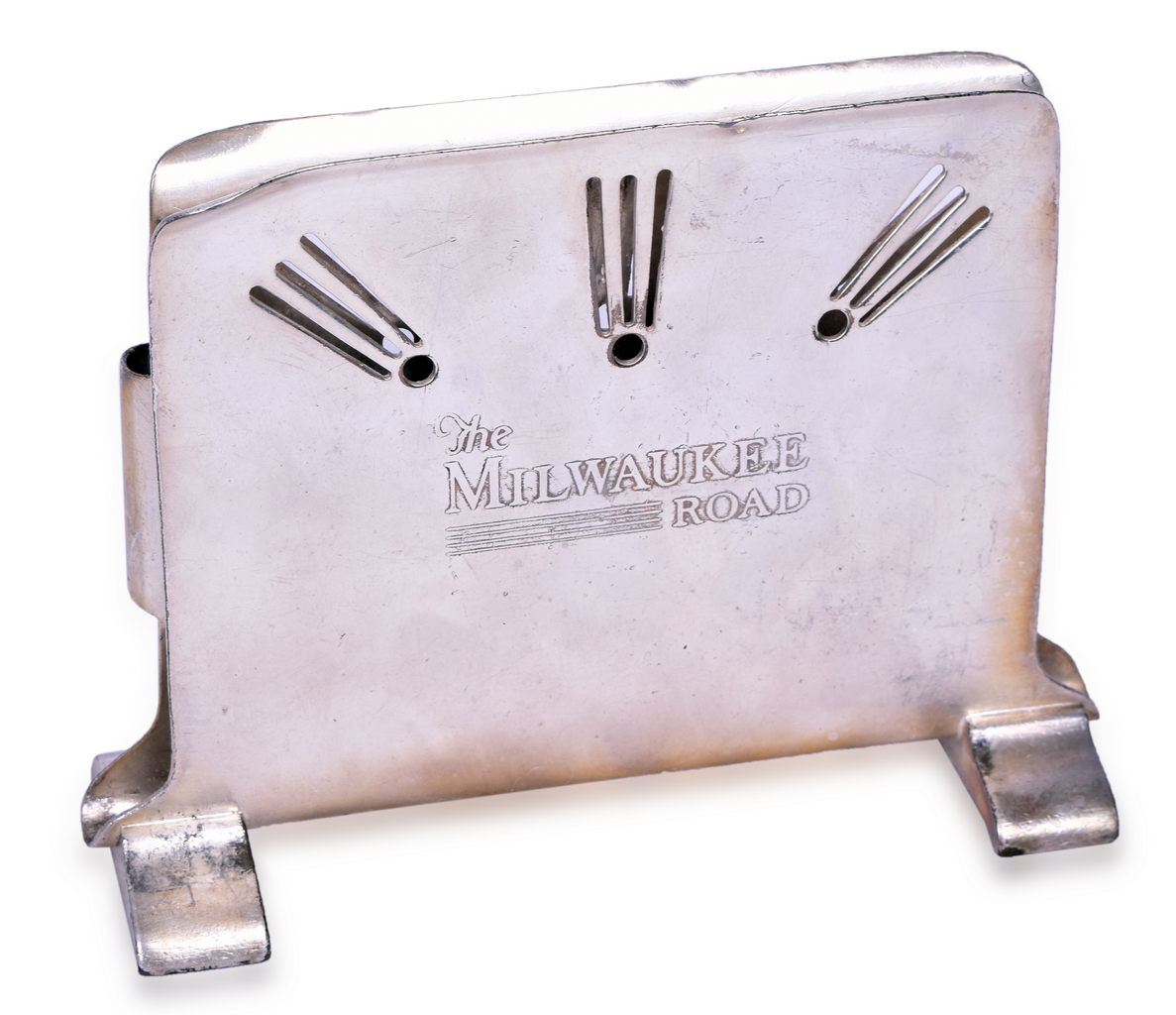 4169 - International Silver Co. Milwaukee Road Silver Menu Holder thumbnail