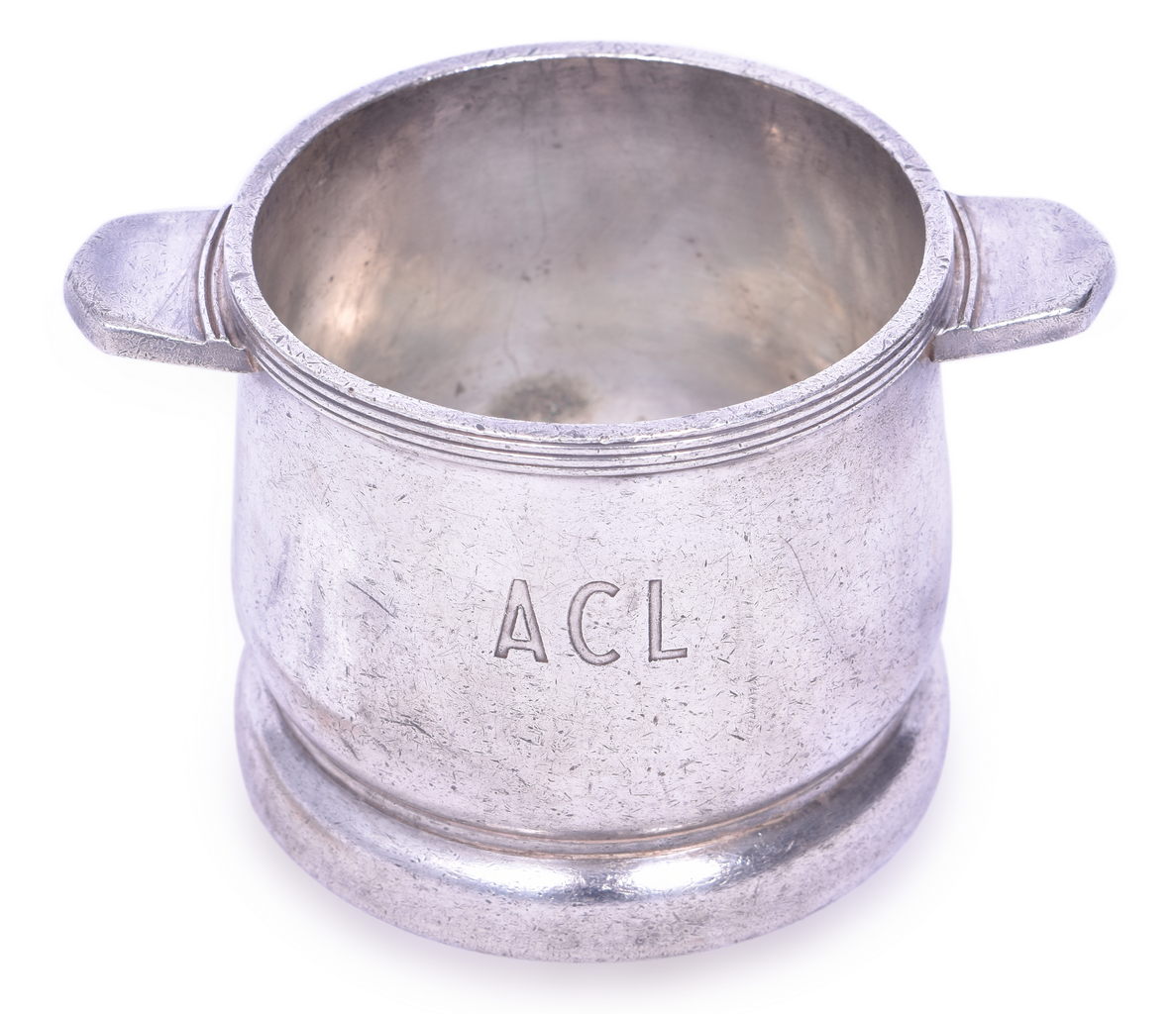 4207 - Silver Soldered Atlantic Coast Line Railroad Sugar Bowl 10 oz thumbnail