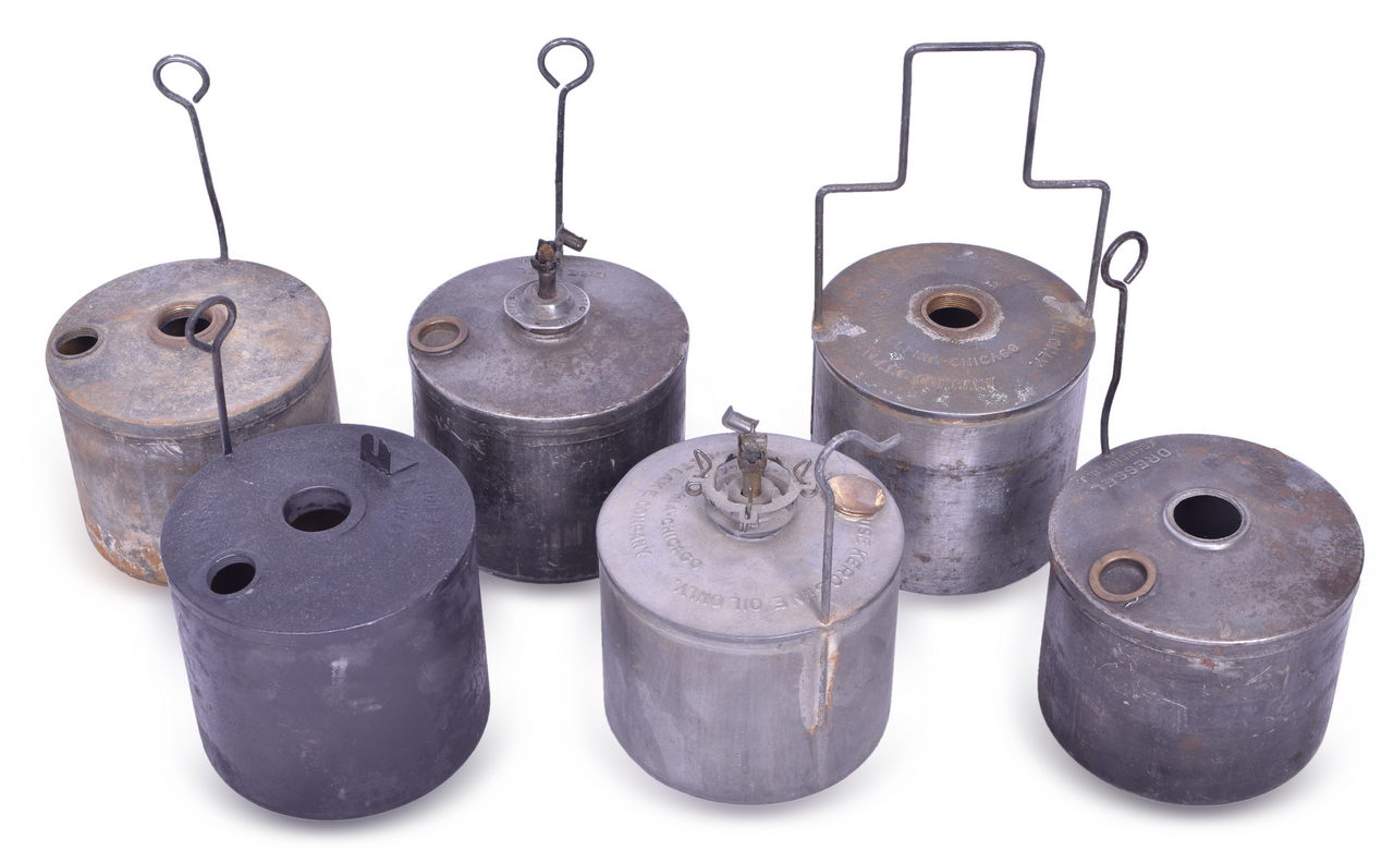 4222 - Six Railroad Lamp / Lantern Burner Pots - Dressel and Adams & Westlake thumbnail