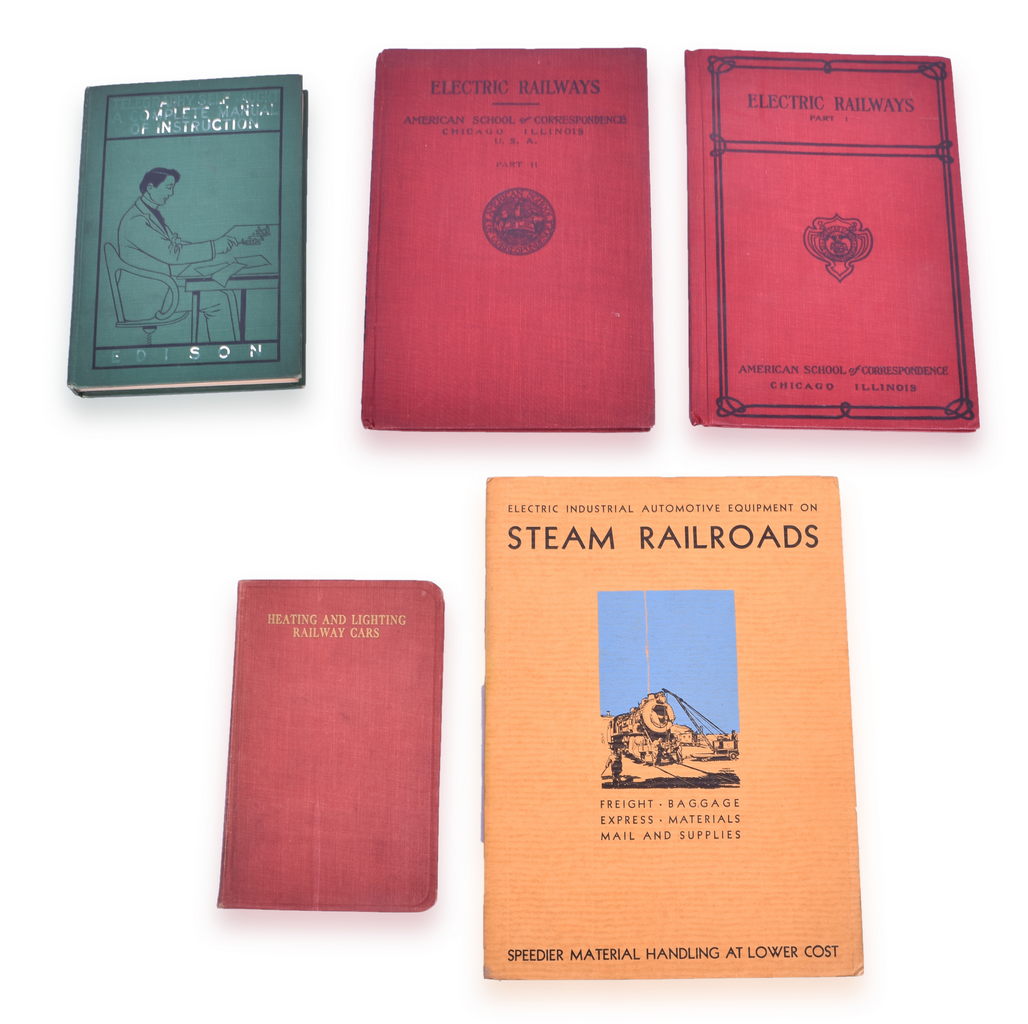 4242 - 5 Railroad Books - Edison Battery, 1912 Heating and Lighting Railway Cars, Electric Railways Part 1 /2 thumbnail