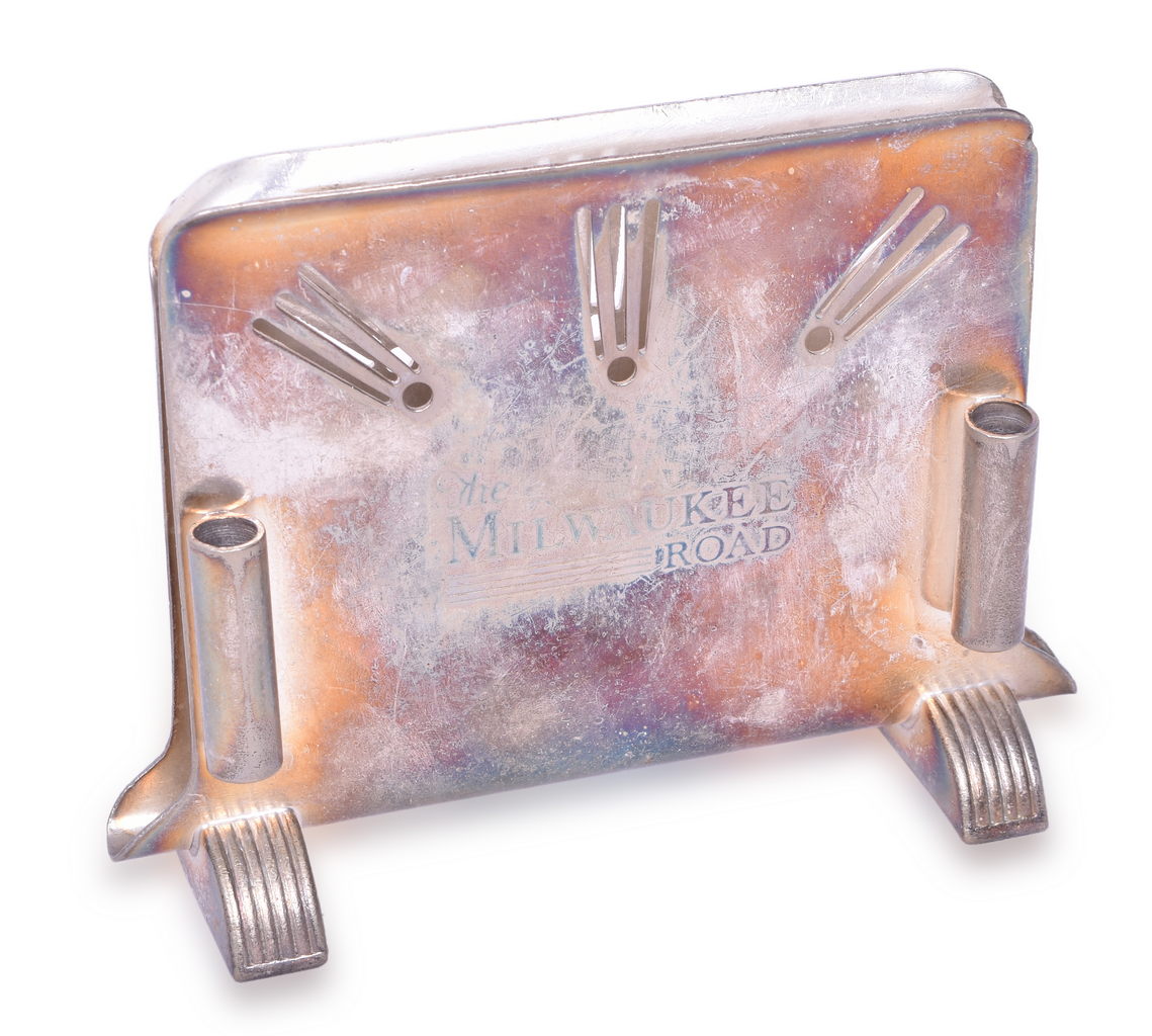 4255 - International Silver Co. Milwaukee Road Silver Menu Holder - 1947 thumbnail
