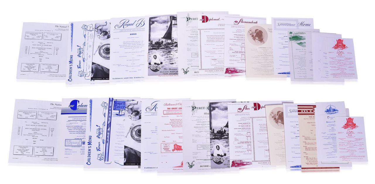 4273 - Assortment of 82 Railroad Menu Reproductions - Baltimore & Ohio, Pennsylvania - 1900's to 1970's thumbnail