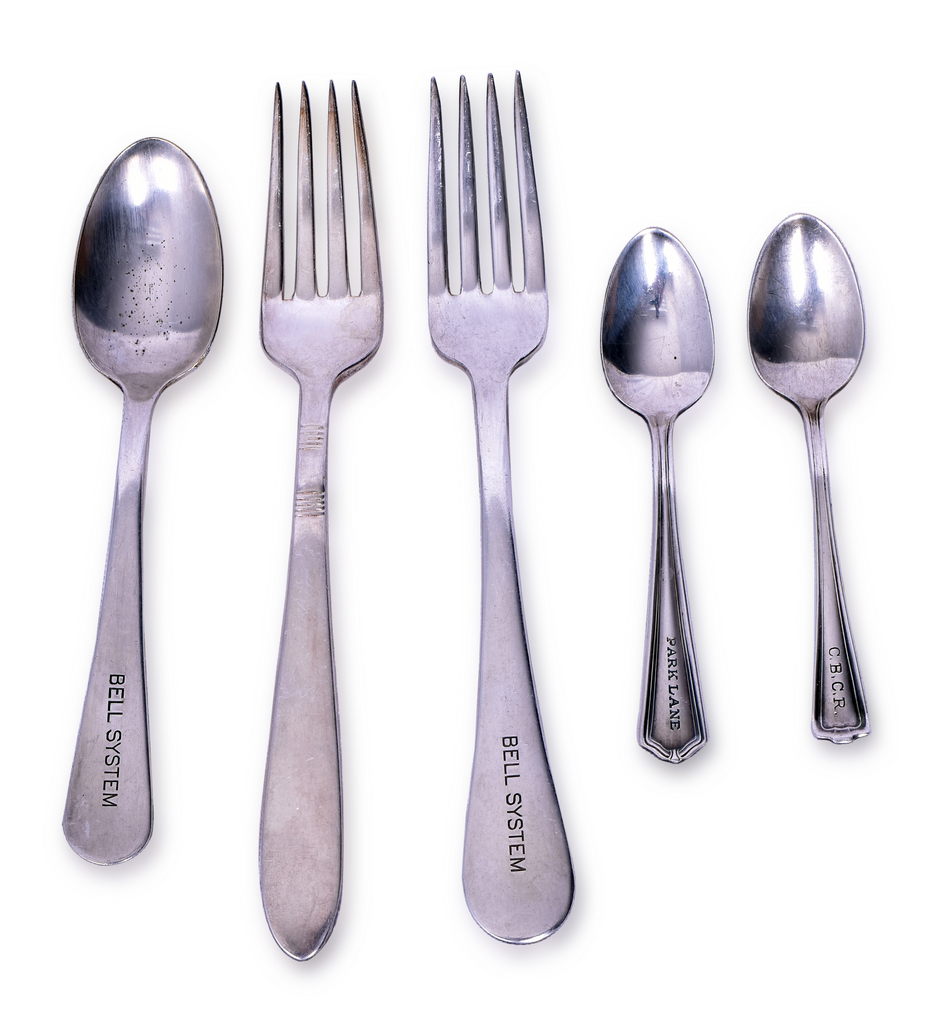 4277 - Assorted Railroad Silverware Bell System, Park Lane, Union Pacific - Spoon, Forks, and Teaspoons thumbnail