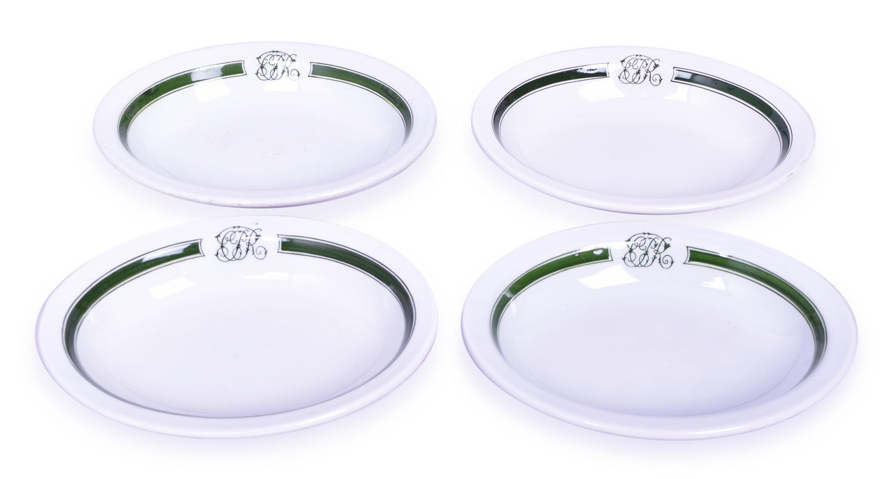 4335 - Set of 4 Canadian Pacific Railway Green Band Vegetable Dishes 8