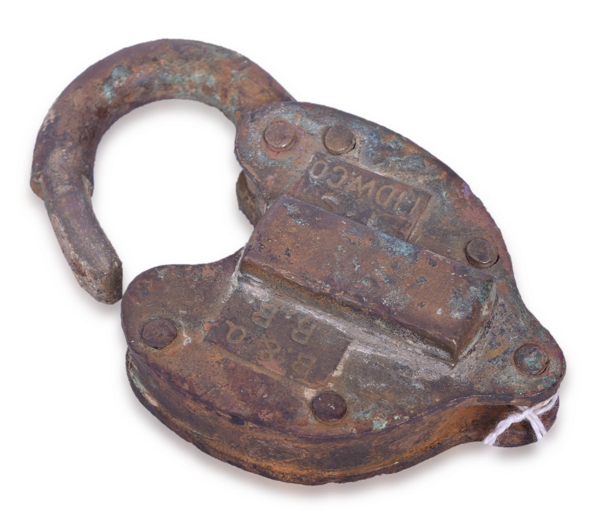 4354 - Baltimore and Ohio F-S Hardware Brass Heart Shaped Lock thumbnail