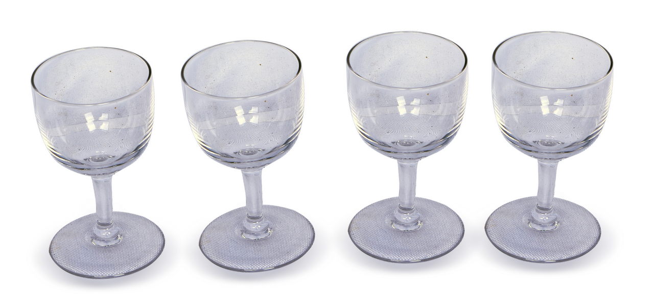 4375 - Set of 4 Canadian Pacific Railroad Stemmed Port Glasses - 4