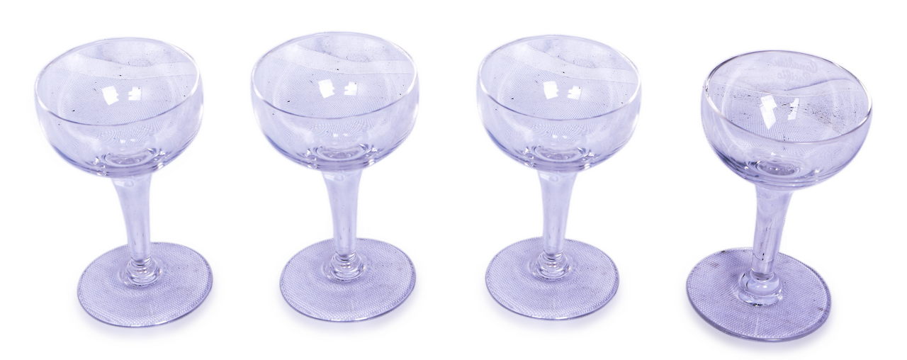 4379 - Set of 4 Canadian Pacific Railroad Cocktail Glasses Stemmed thumbnail