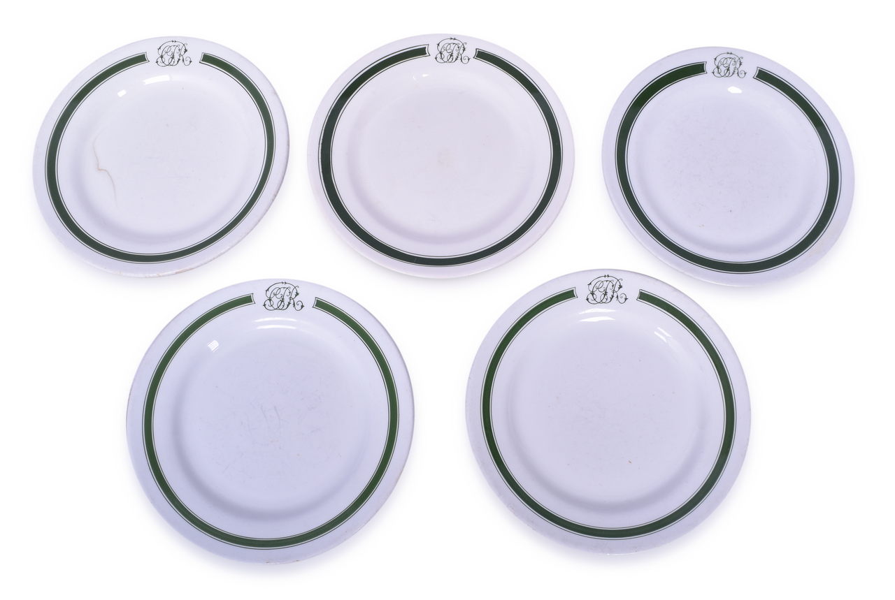 4391 - Set of 5 Canadian Pacific Railway Green Band Plates 9