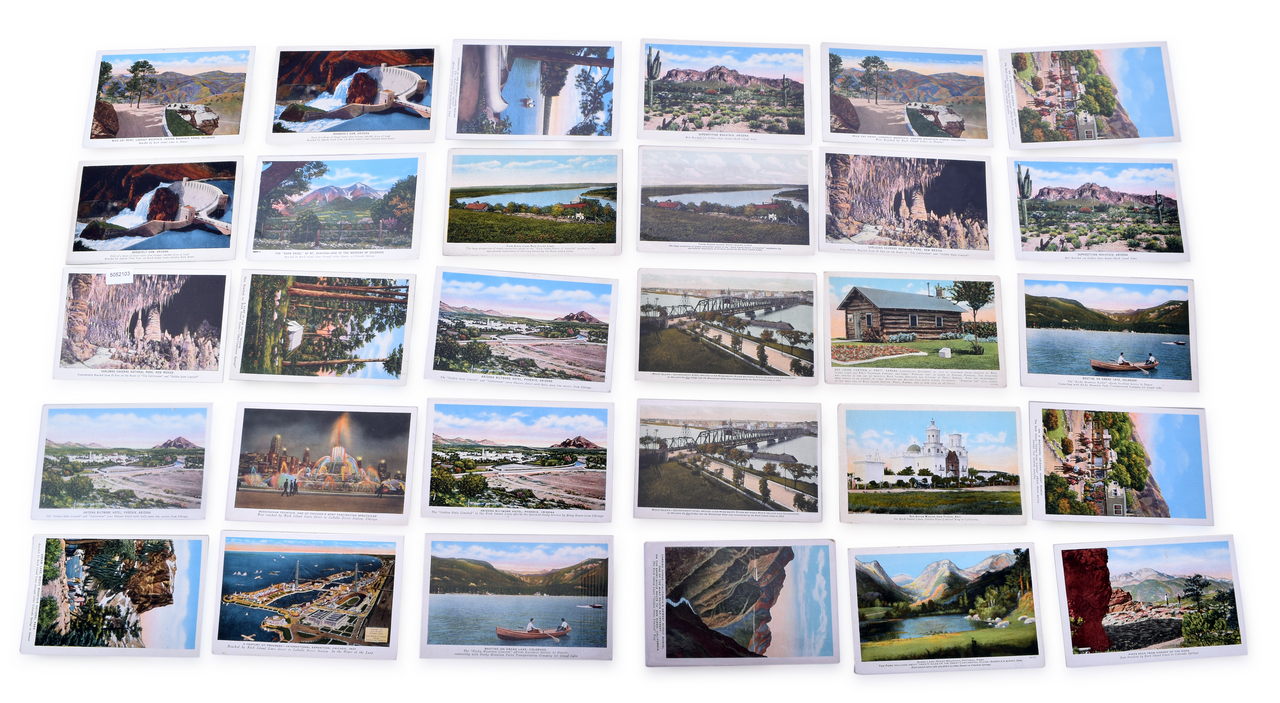4400 - Group of 61 UNUSED Rock Island Railroad Scenic 1930s Advertising Postcards thumbnail