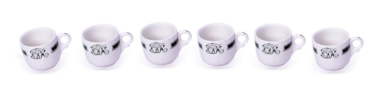 4403 - Set of 6 Canadian Pacific Railway Green Band Demitasse Cups thumbnail