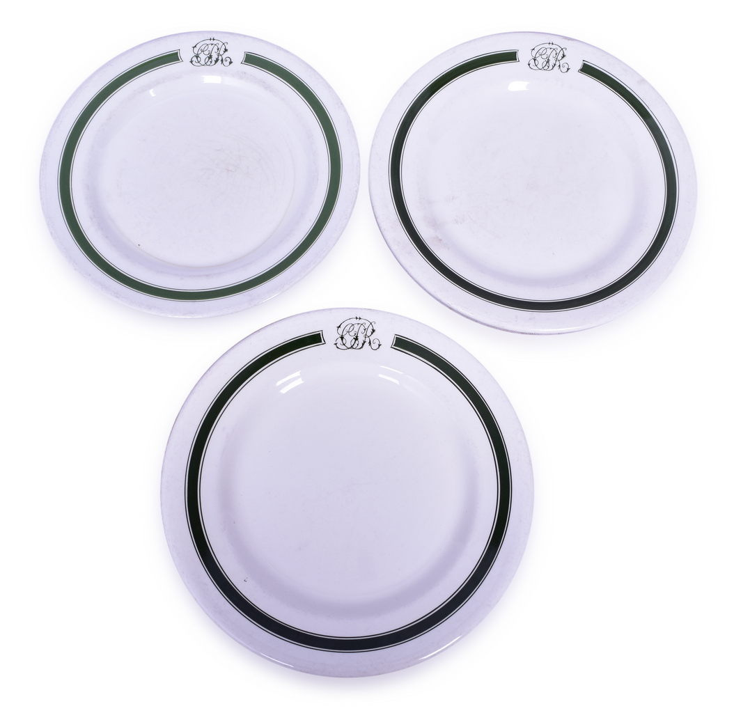 4407 - Set of 3 Canadian Pacific Railway Green Band Plates 10