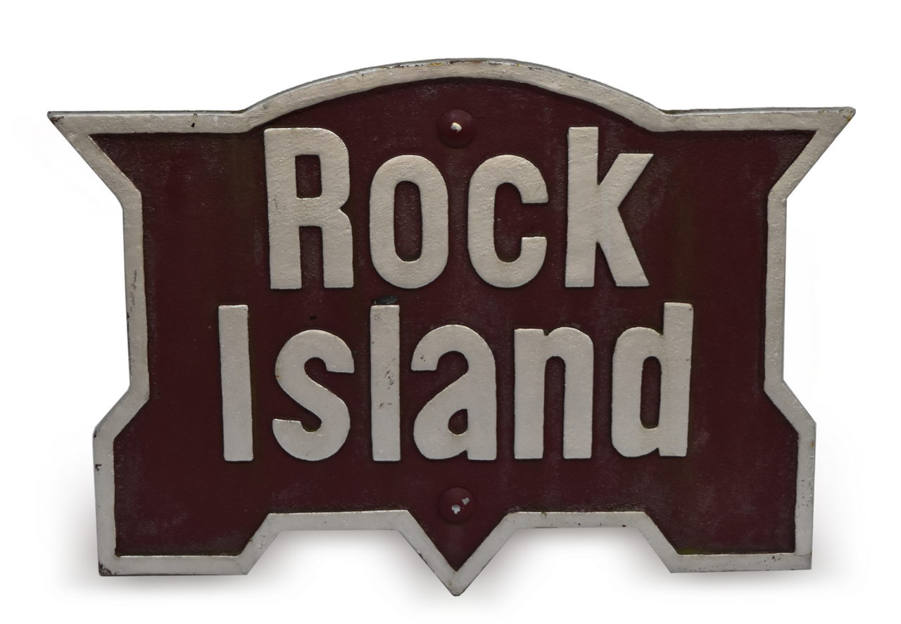 4420 - Rock Island Railroad Cast Iron Pole Mounted Herald thumbnail