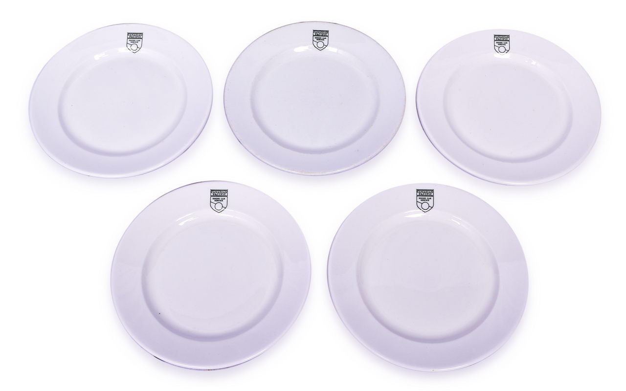 4433 - Set of 5 Canadian Pacific Railway Crest Pattern Bread and Butter Plates 8