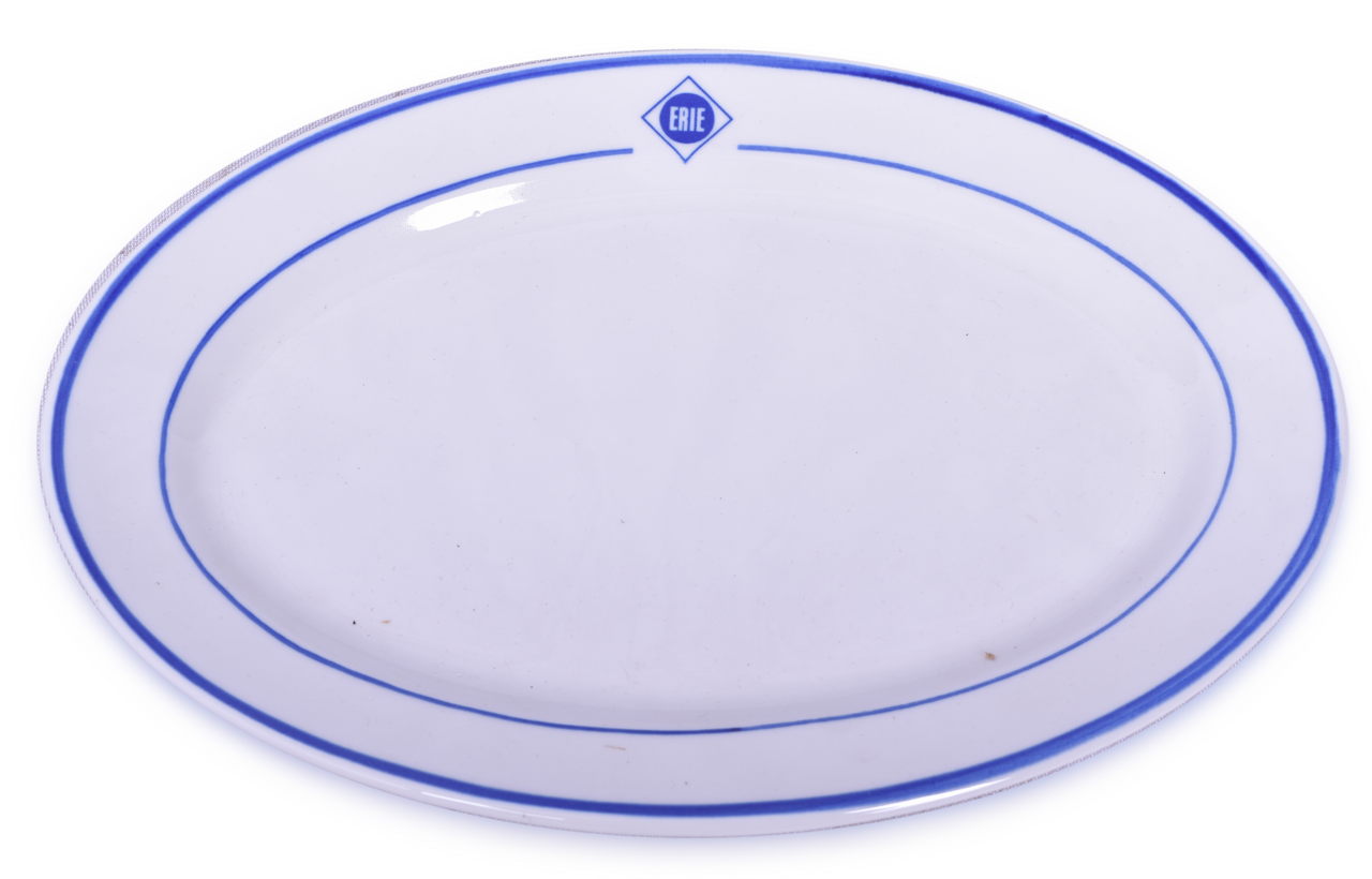 4453 - Reproduction Erie Railroad Starucca Pattern Oval Platter 10 3/4