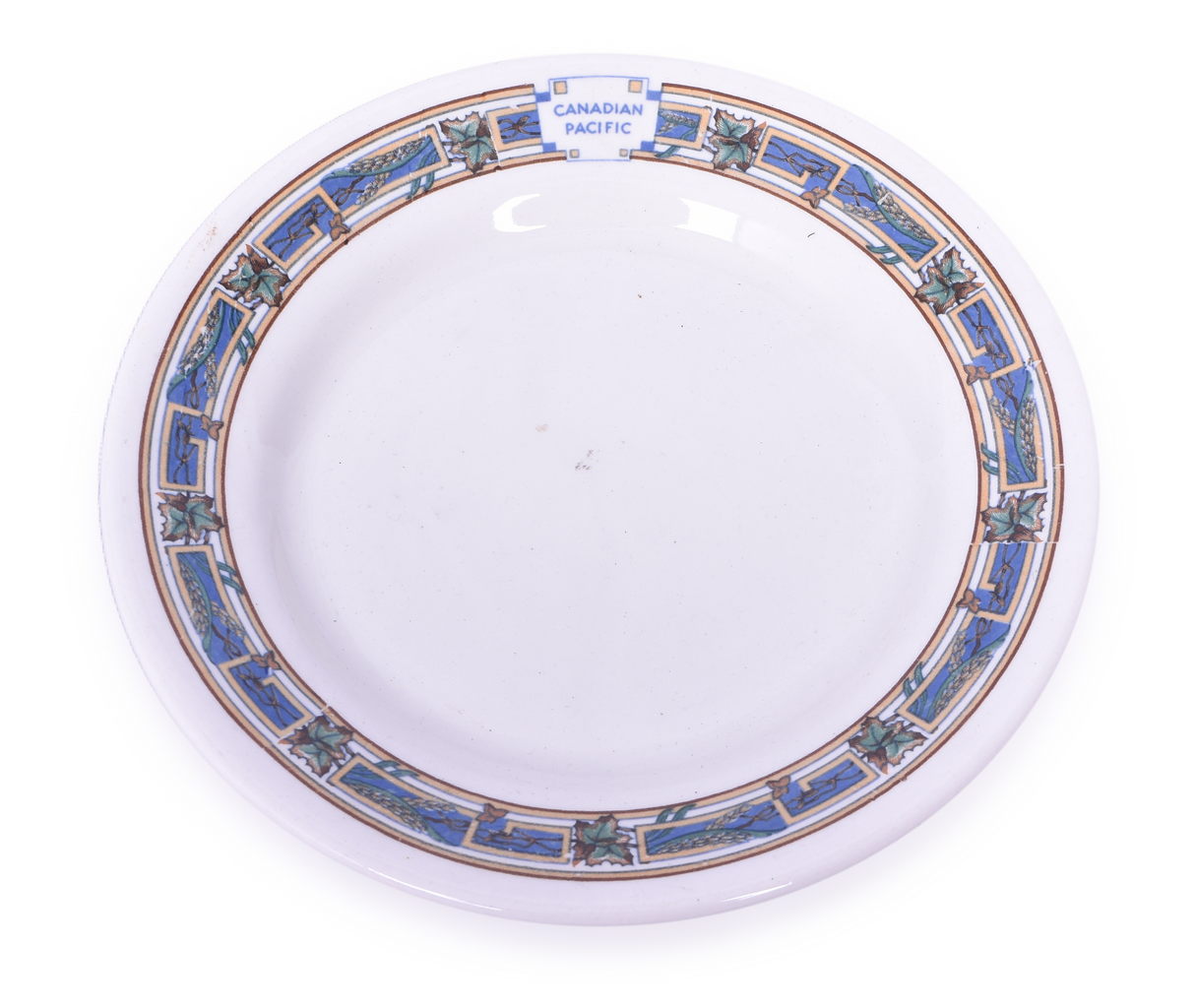 4455 - Canadian Pacific Railway Blue Maple Leaf Dessert Plate 8