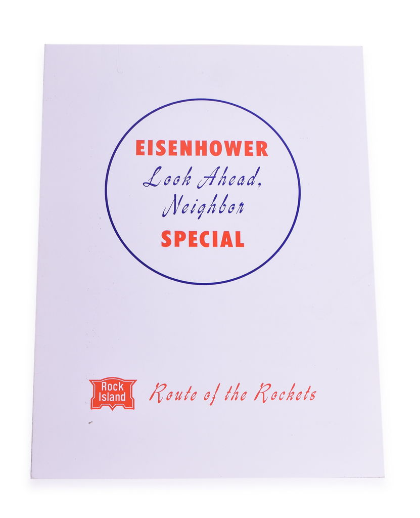 4492 - President Dwight D. Eisenhower Rock Island 1952 Campaign Special Menu thumbnail