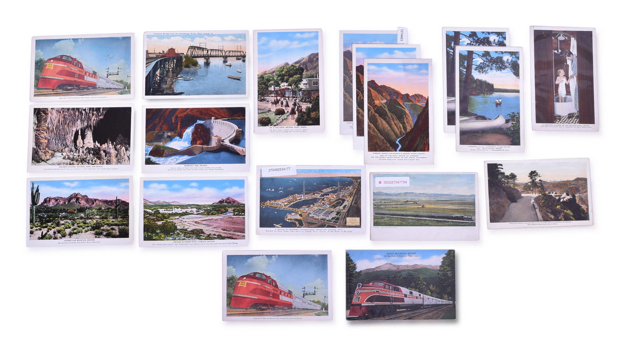 4529 - Group of 17 Rock Island Railroad Postcards - 1900's to 1941 thumbnail