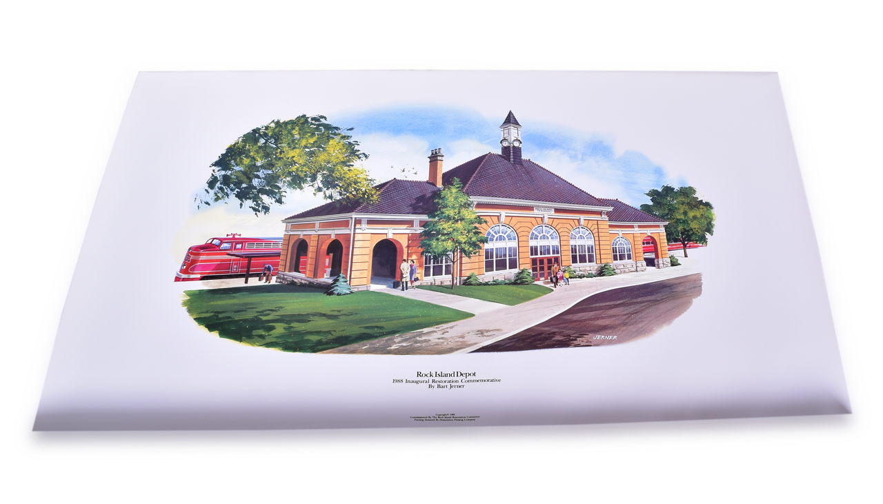 4545 - Set of 6 Rock Island Railroad Art Prints - Twin Star Rocket by Gil Bennett, Rock Island Depot by Bart Jerner thumbnail