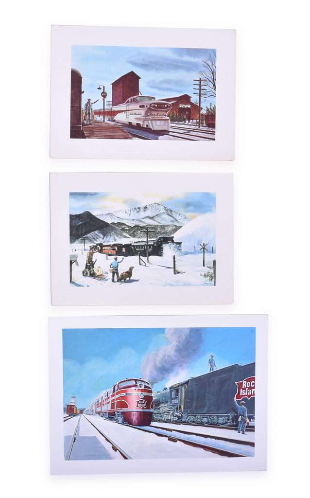 4561 - Group of 6 Rock Island Railroad Greeting Cards and Art Print - Fogg, Chesley thumbnail