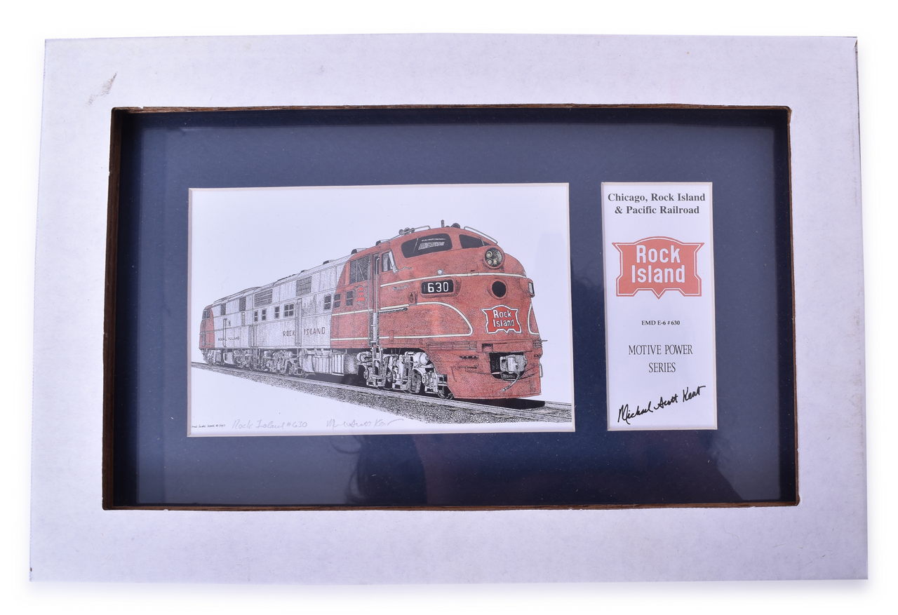 4563 - Group of 4 Rock Island Railroad Framed Art Prints and Advertisement thumbnail