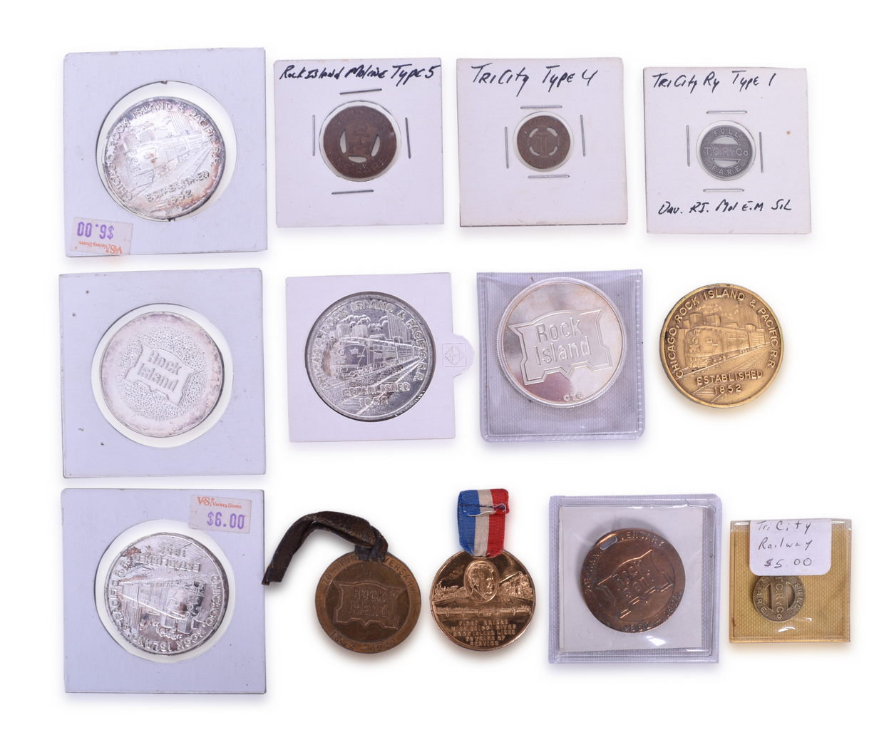 4564 - Chicago, Rock Island & Pacific Anniversary Medallions and Transit Fare Tokens thumbnail