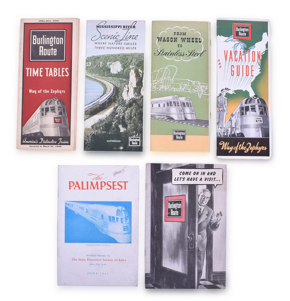 4576 - Nice CB&Q / Burlington Railroad and Zephyr Paper Lot thumbnail