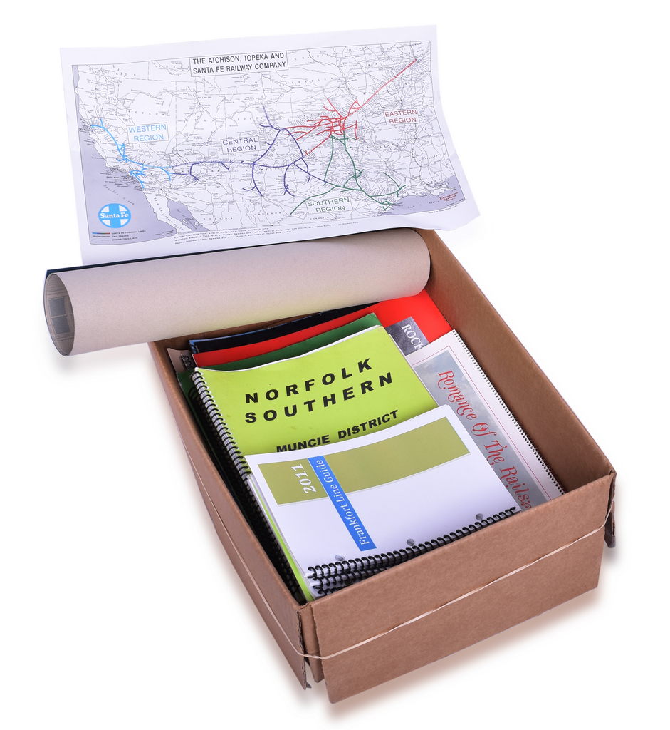 4596 - Group of Norfolk Southern Calendars and Rock Island, Burlington Northern Items - Maps, Employee Papers, Route Guides thumbnail