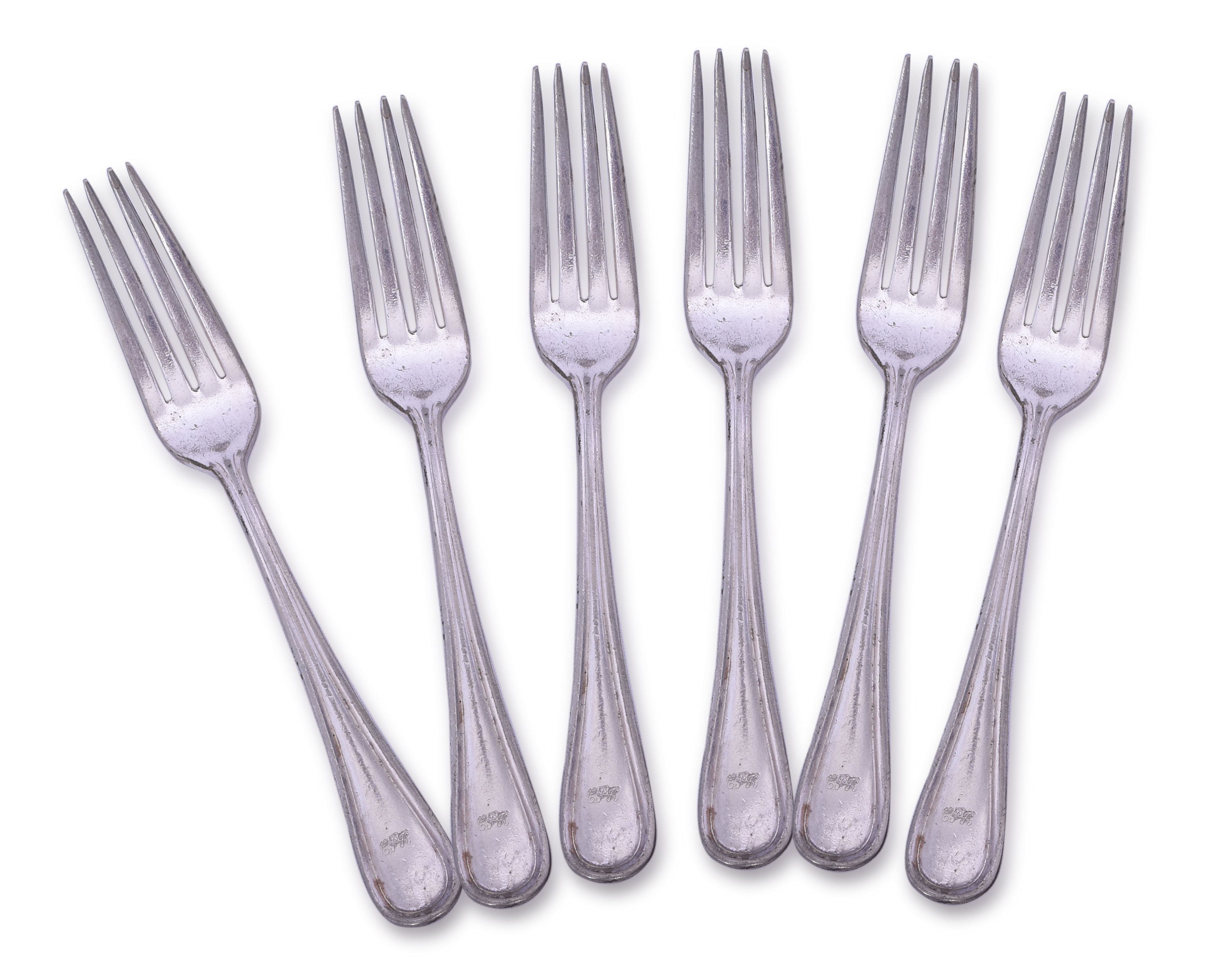 4385 - Set of 6 Canadian Pacific Railroad Dessert Forks 7