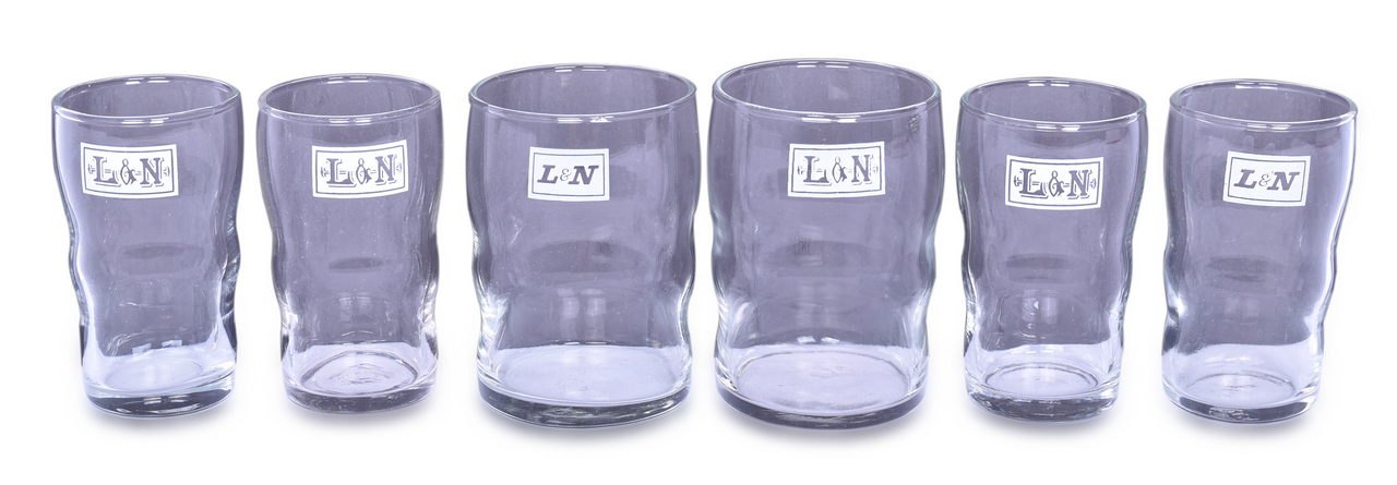 5001 - Group of Six Louisville & Nashville Railroad Drinking Glasses thumbnail