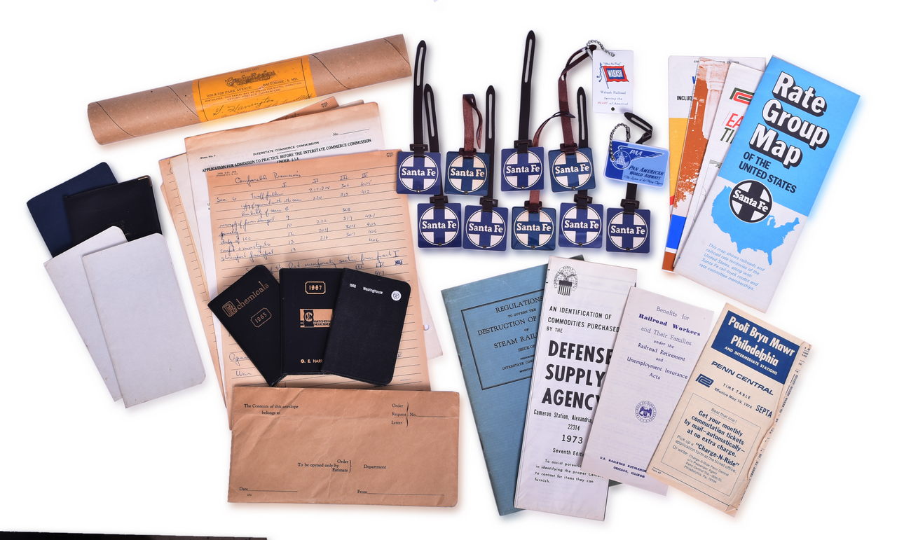 5028 - Mixed Railroad Ephemera Lot - New York Central, Frisco, Pennsylvania, Norfolk and Western, etc. thumbnail