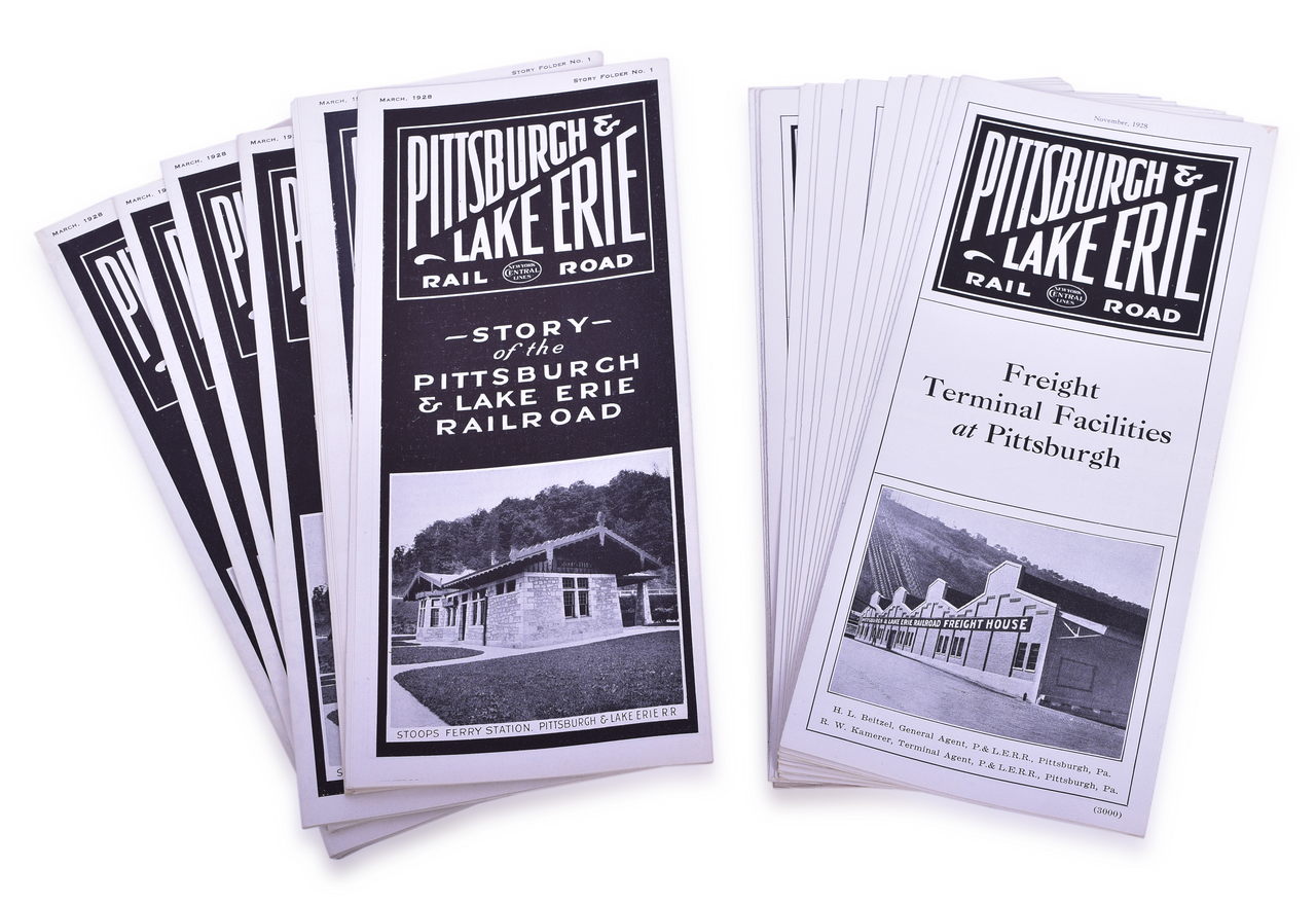 5030 - 21 Pieces of Pittsburgh & Lake Erie 1928 Freight Facility Brochures - New old stock thumbnail