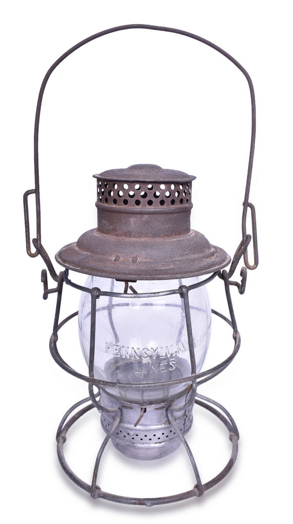 5036 - Adlake Reliable Pennsylvania Railroad Lantern with Extended Base Pennsylvania Lines Cast Globe thumbnail