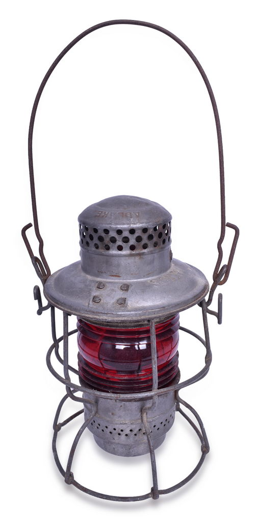 5044 - Adlake Kero Southern Railway Red Fresnel Globe Lantern thumbnail
