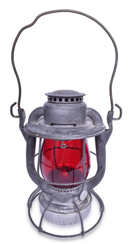 5046 - New York Central Railroad Dietz Vesta Lantern w/ Red Cast Globe thumbnail