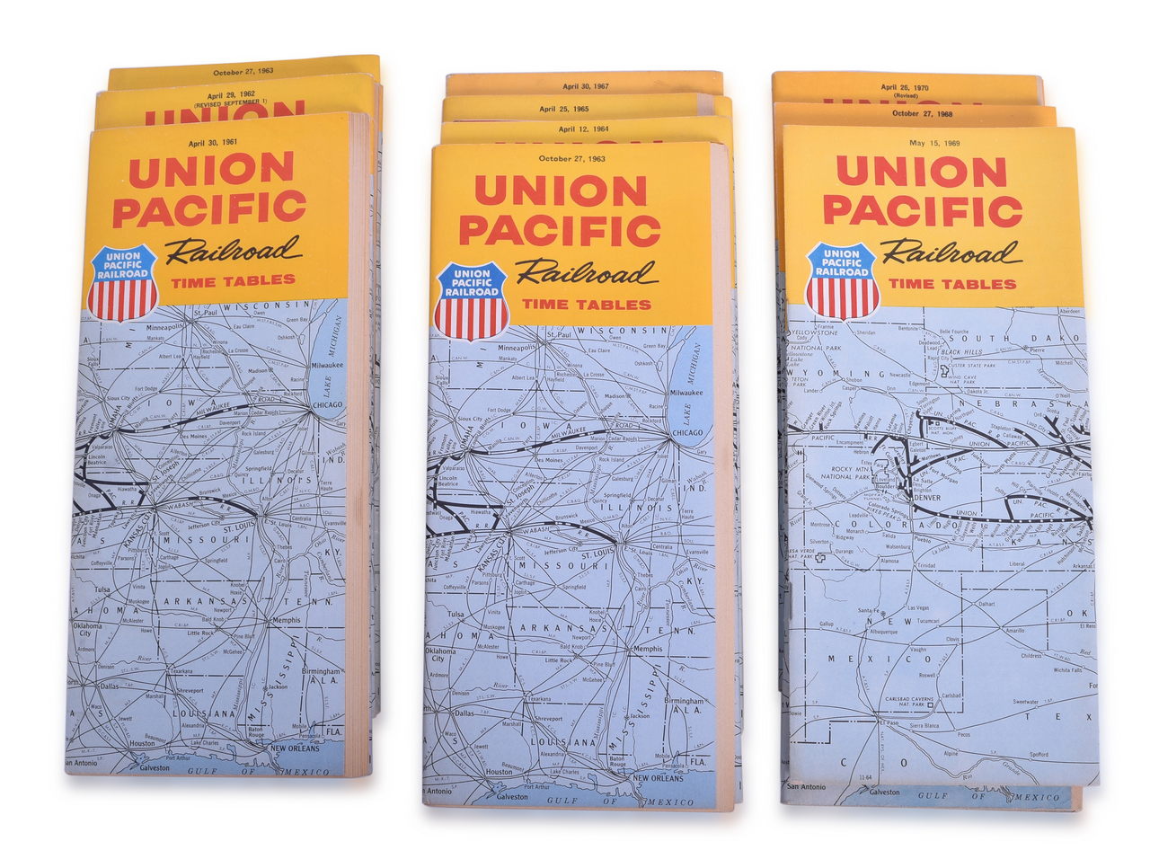 5052 - Twenty Three Union Pacific and Denver and Rio Grande Western Railroad Timetables - 1955-1970 thumbnail