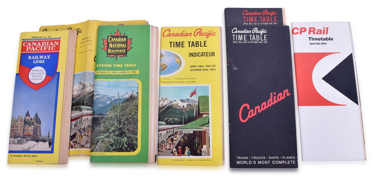 5056 - Nineteen Canadian Railroad Timetables - 1943 to 1982 - Canadian National, Canadian Pacific, Grand Trunk, British Columbia thumbnail