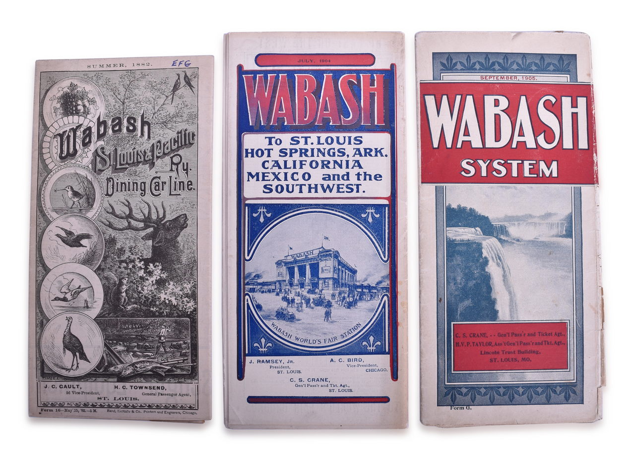 5068 - Early Wabash Railroad Timetables - 1882, 1904, 1905 thumbnail